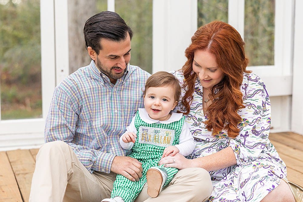 New Orleans Family Photographer; New Orleans Photographer; NOLA photographer; Mardi Gras Themed Birthday Photo Session