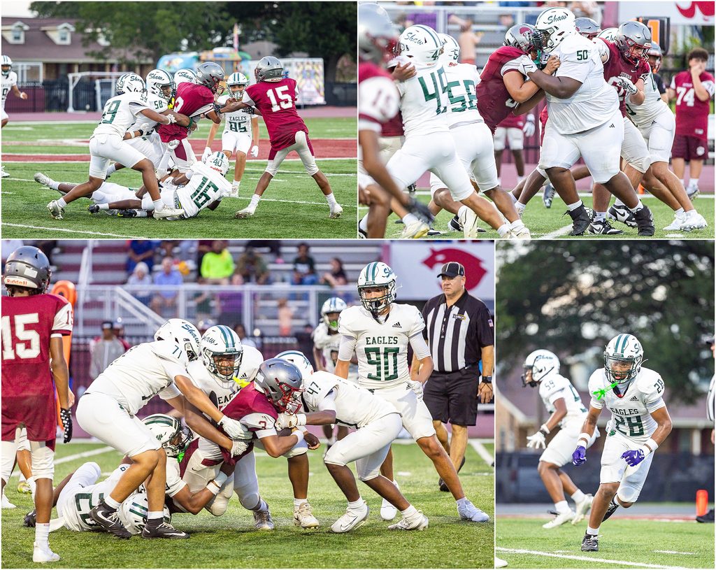 Archbishop Shaw Eagles 9th grade football team against Destrehan High School.